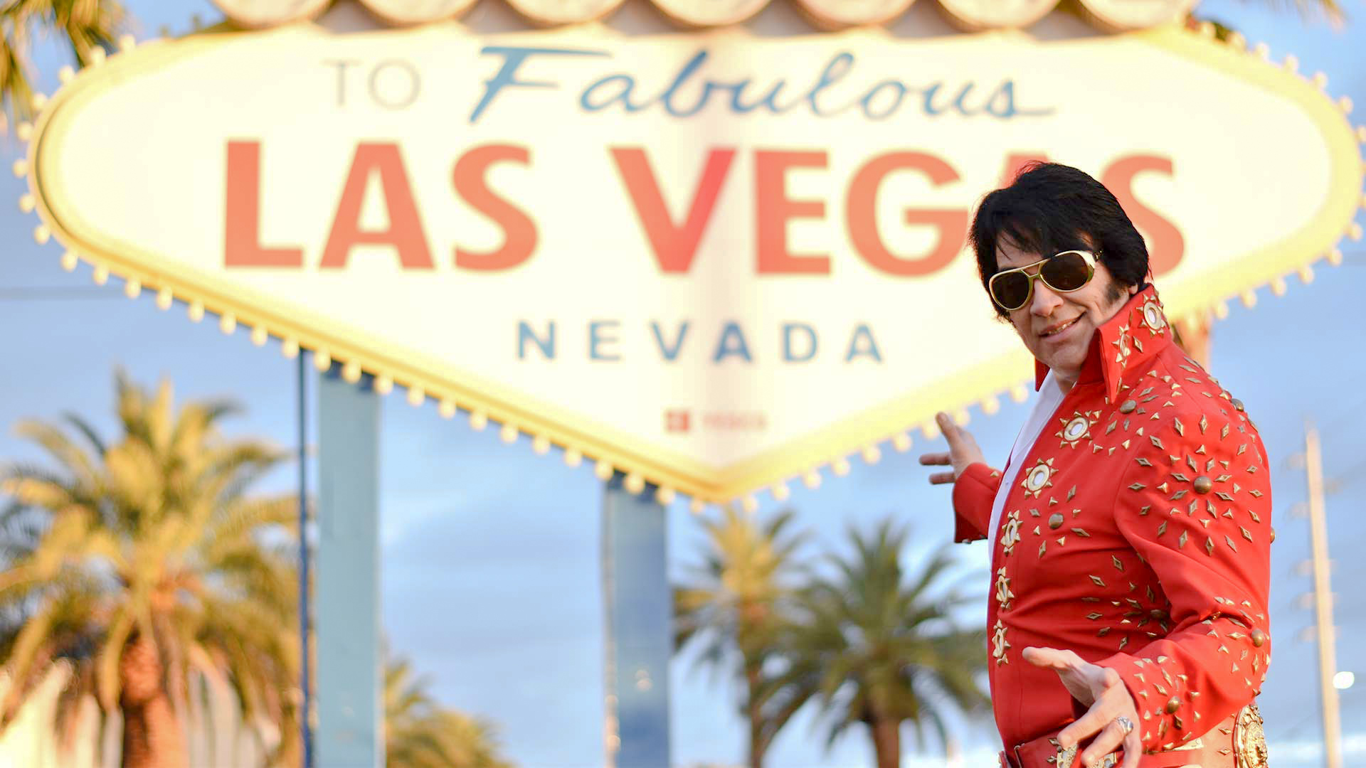 Elvis at Las Vegas Sign